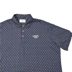 Bermuda Sands Men’s Golf Polo Navy Balls on Tees UPF50 Wick Away 2XL Willowhaven